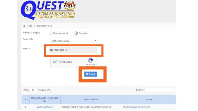 Cara Semak No Pendaftaran Produk Dengan KKM Online (NPRA)